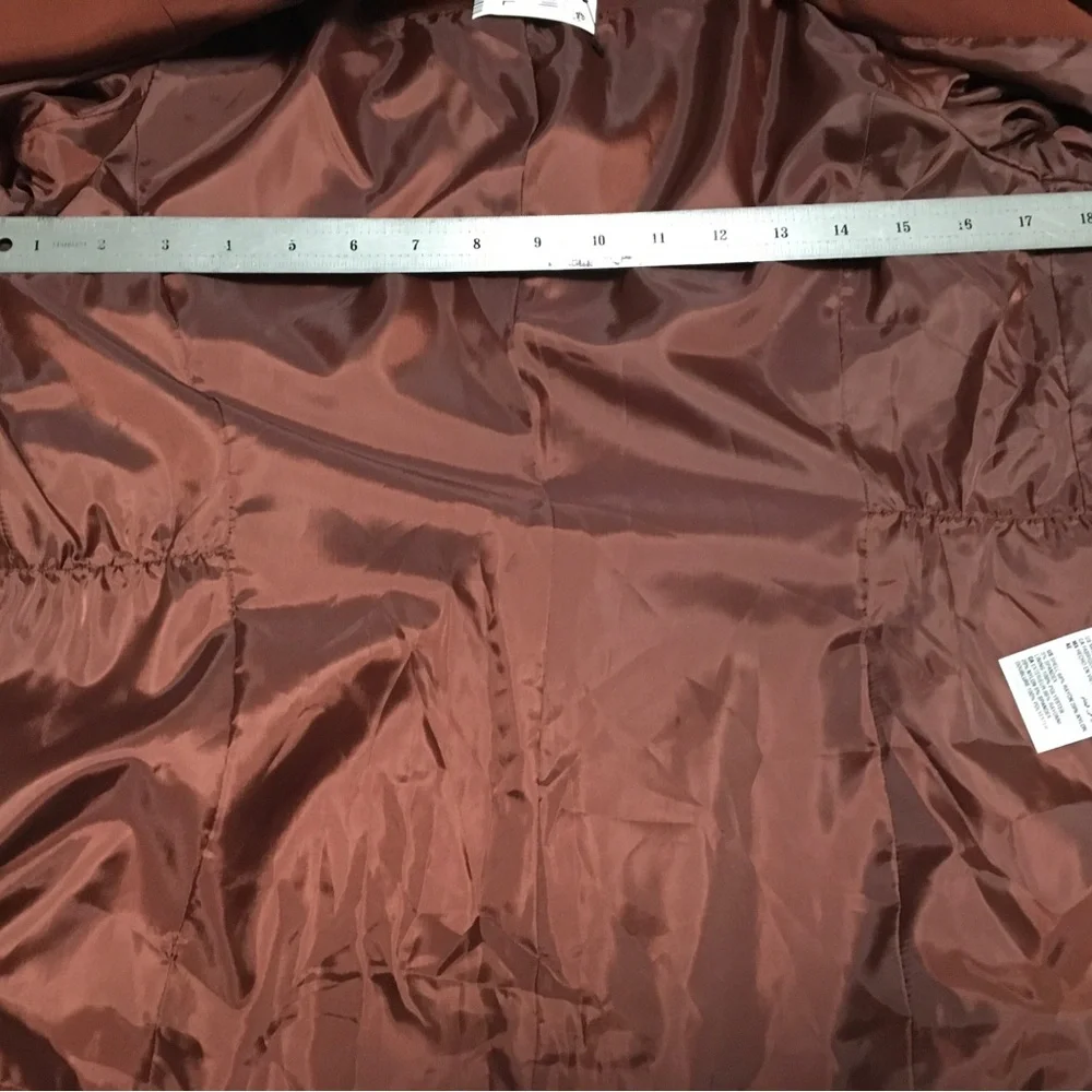 INC International Concepts Womens S Deep Sienna Brown Chain Trim Blazer Jacket - Picture 8 of 12